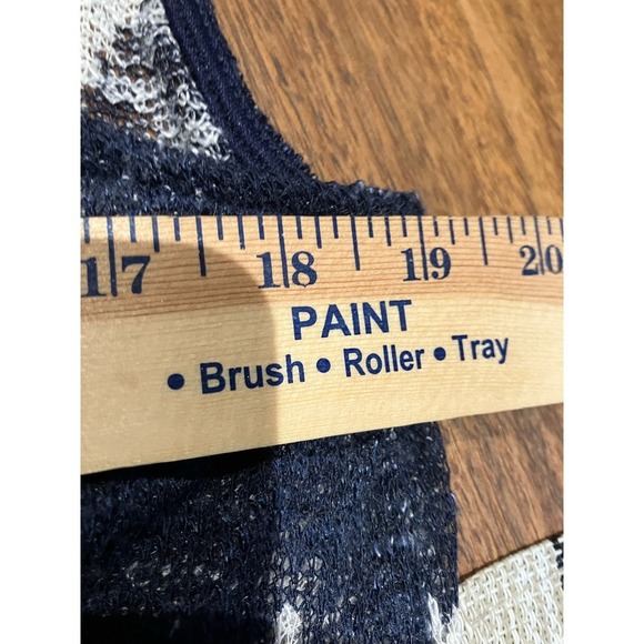 Bibi Patriotic Stars White Blue Tank Sheer Tie Bottom Women's Peek-a-boo - Picture 6 of 6